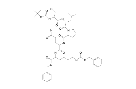 TERT.-BUTYLOXYCARBONYL-L-SERYL-L-LEUCYL-L-PROLYL-L-GLUTAMINYL-N(EPSILON)-BENZYLOXYCARBONYL-L-LYSINE-BENZYLESTER