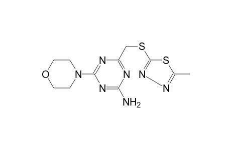 1,3,5-Triazine, 2-amino-4-(5-methyl-[1,3,4]thiadiazol-2-ylsulfanylmethyl)-6-(morpholin-4-yl)-