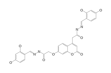 [7-(2,4-DIHYDROXY-BENZYLIDENE-HYDRAZINOCARBONYLMETHOXY)-2-OXO-2H-CHROMEN-4-YL]-ACETIC-ACID-(3,4-DIHYDROXY-BENZYLIDENE)-HYDRAZIDE