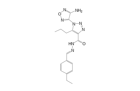 1-(4-amino-1,2,5-oxadiazol-3-yl)-N'-[(E)-(4-ethylphenyl)methylidene]-5-propyl-1H-1,2,3-triazole-4-carbohydrazide