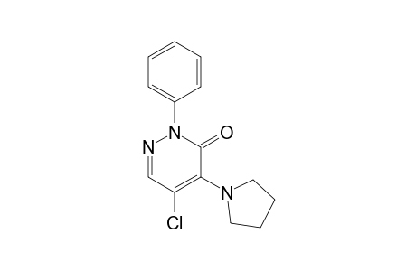 5-Chloro-2-phenyl-4-(1-pyrrolidinyl)-3(2H)-pyridazinone