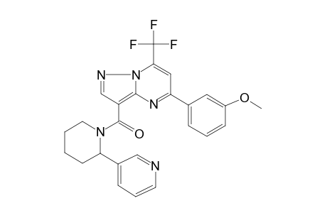 Pyrazolo[1,5-a]pyrimidine, 5-(3-methoxyphenyl)-3-[[2-(3-pyridinyl)-1-piperidinyl]carbonyl]-7-(trifluoromethyl)-