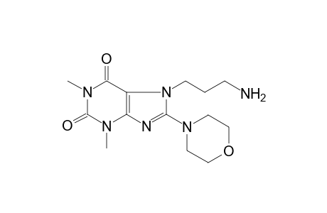 7-(3-aminopropyl)-1,3-dimethyl-8-(4-morpholinyl)purine-2,6-dione