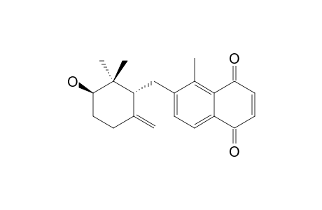 CORDIAQUINONE-M;5-METHYL-6-[10-(12,12-DIMETHYL-13-BETA-HYDROXY-16-METHENYL-CYCLOHEXYL)-METHYL]-1,4-NAPHTHALENEDIONE