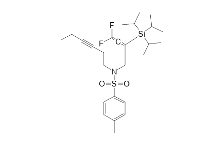 N-TOSYL-1,1-DIFLUORO-3-TRIISOPROPYLSILYL-5-AZA-UNDECA-1,2-DIEN-8-YNE