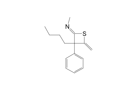 3-BUTYL-4-METHYLENE-2-METHYLIMINO-3-PHENYLTHIETANE