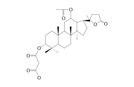 #8;[12BETA-ACETOXY-4,4,8,10,14-PENTAMETHYL-17-(2-METHYL-5-OXO-TETRAHYDROFURAN-2(S)-YL)-HEXADECAHYDROCYClOPENTA-[A]-PHENANTHREN-3-ALPHA-YL]_HYDROGEN_PROPANEDION