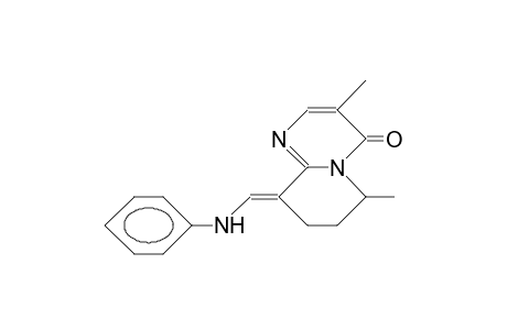 (E)-9-(Phenylamino-methylene)-3,6-dimethyl-6,7,8,9-tetrahydro-4H-pyrido(1,2-A)pyrimidin-4-one