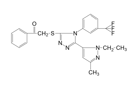 2-{[5-(1-ETHYL-3-METHYLPYRAZOL-5-YL)-4-(alpha,alpha,alpha-TRIFLUORO-m-TOLYL)-4H-1,2,4-TRIAZOL-3-YL]THIO}ACETOPHENONE