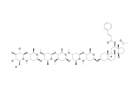 IKEMAGENIN-3-O-BETA-D-GLUCOPYRANOSYL-(1->4)-BETA-D-CYMAROPYRANOSYL-(1->4)-BETA-D-OLEANDROPYRANOSYL-(1->4)-BETA-D-OLEANDROPYRANOSYL-(1->4)-BETA-D-CY