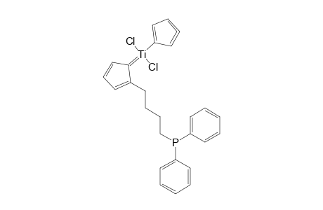 [(ETA-(5)-C5H5)-(ETA-(5)-C5H4-(CH2)4-PPH2)_TICL2]