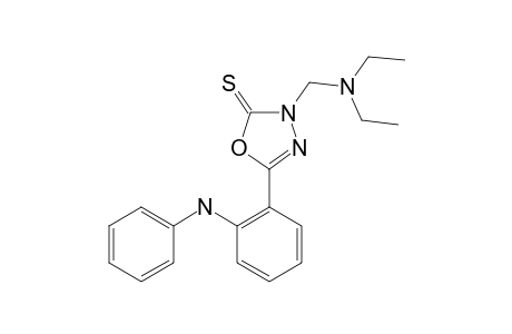 3-[(DIETHYLAMINO)-METHYL]-5-[2-(PHENYLAMINO)-PHENYL]-1,3,4-OXADIAZOLE-2(3H)-THIONE