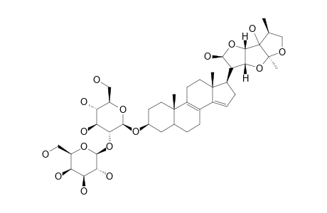 3-BETA,21,24-TRIHYDROXY-21,23;22,28;26,28-TRIEPOXY-5-ALPHA-STIGMASTA-8(9),14(15)-DIEN-3-O-BETA-GALACTOPYRANOSYL-(1->2)-BETA-D-GLUCOPYRANOSIDE