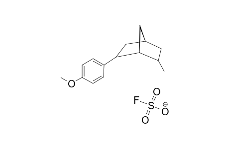 2-(4'-METHOXYPHENYL)-6-METHYLBICYCLO-[2.2.1]-HEPT-2-YL-CATION