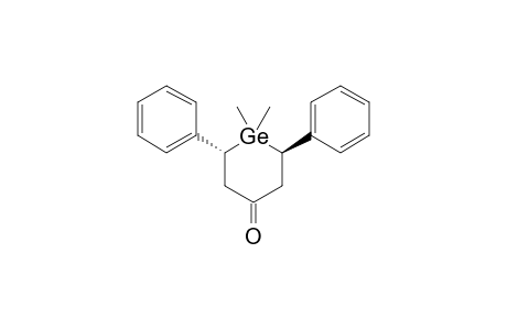 CIS-1,1-DIMETHYL-2,6-DIPHENYL-1-GERMACYCLOHEXAN-4-ONE