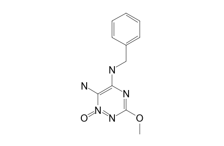 6-Amino-5-benzylamino-3-methoxy-1,2,4-triazine 1-oxide