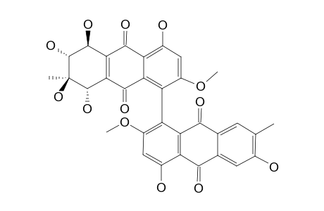 #3;ALTERPORRIOL-T;(1S*,2R*,3S*,4S*)-1,2,2'3,4,8,8'-HEPTAHYDROXY-6,6'-DIMETHOXY-3,3'-DIMETHYL-1,2,3,4-TETRAHYDRO-[5,5'-BIANTHRACENE]-9,9',10,10'-TETRAONE