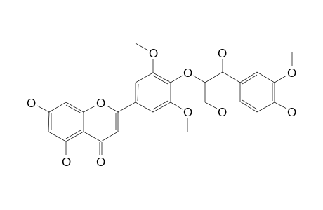 TRICIN-4'-O-(ERYTHRO-BETA-GUAIACYLGLYCERYL)-ETHER