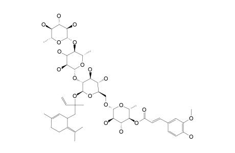 ISOHUMBERTIOL-3-O-(ALPHA-L-RHAMNOPYRANOSYL-(1->4)-ALPHA-L-RHAMNOPYRANOSYL-(1->2)-[ALPHA-L-(4-TRANS-FERULOYL)-RHAMNOPYRANOSYL-(1->6)])-BETA-D-GLUCOPYRANOSIDE