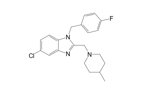 2-[(4'-Methylpiperidin-1'-yl)methyl]-5(6)-chloro-1-(p-fluorobenzyl)-1H-benzimidazole