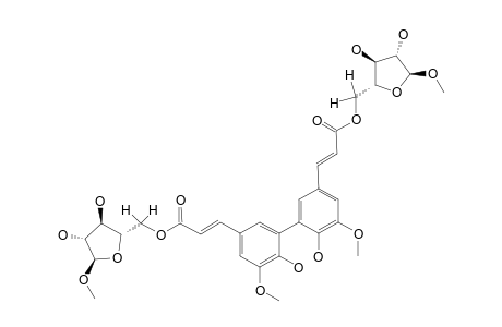 [9,9'-13C]-5,5'-DEHYDRO-DI-FA-ARA;{[9,9'-13C]-1,1-BIS-[(E)-3-OXO-3-ALPHA-L-ARABINOFURANOSYLPROP-1-ENYL]-3,3'-DIMETHOXY-4,4'-