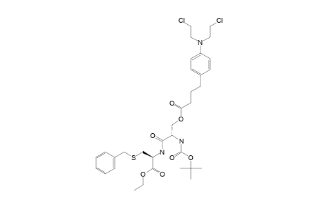 ETHYL-N-TERT.-BUTOXYCARBONYL-0-{4'-[4''-(1''-BIS-(2'''-CHLOROETHYL)-AMINO)-PHENYL]-BUTANOYL}-L-SERYL-S-BENZYL-L-CYSTEINE