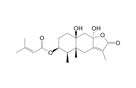 (4aR,5R,6S,8aS,9aR)-2,4,4a,5,6,7,8,8a,9,9a-Decahydro-8a,9a-dihydroxy-3,4a,5-trimethyl-2-oxonaphtho[2,3-b]furan-6-yl 3-Methylbut-2-enoate