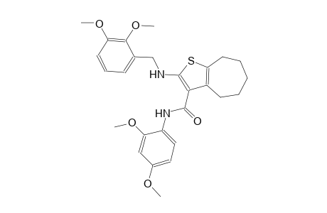 4H-cyclohepta[b]thiophene-3-carboxamide, N-(2,4-dimethoxyphenyl)-2-[[(2,3-dimethoxyphenyl)methyl]amino]-5,6,7,8-tetrahydro-