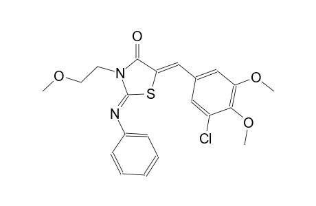 (2Z,5Z)-5-(3-chloro-4,5-dimethoxybenzylidene)-3-(2-methoxyethyl)-2-(phenylimino)-1,3-thiazolidin-4-one