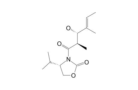 (4S,2'R,3'S,4'E)-3-(2',4'-DIMETHYL-3'-HYDROXY-1'-OXO-4'-HEXENYL)-4-ISOPROPYL-2-OXAZOLIDINONE