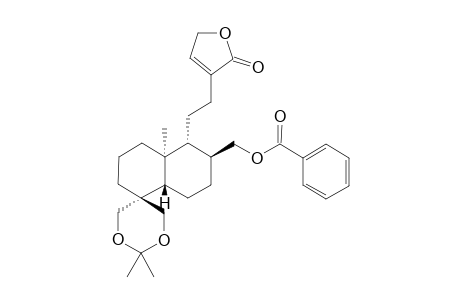 17-BENZOYLOXY-18,19-ISOPROPYLIDENEDIOXY-ENT-LABD-13-EN-16,15-OLACTONE