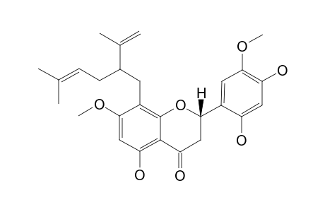 EXIGUAFLAVANONE-E;(2S)-5,2',4'-TRIHYDROXY-8-LAVANDULYL-7,5'-DIMETHOXY-FLAVANONE