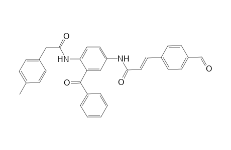 (E)-3-(4-methanoylphenyl)-N-[4-[2-(4-methylphenyl)ethanoylamino]-3-(phenylcarbonyl)phenyl]prop-2-enamide