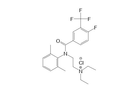 N-(2-DIETHYLAMINOETHYL)-N-(2,6-DIMETHYLPHENYL)-4-FLUORO-3-TRIFLUOROMETHYL-BENZAMIDE-HYDROCHLORIDE