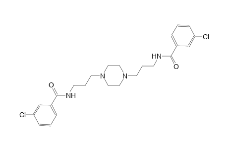 3-chloro-N-[3-(4-{3-[(3-chlorobenzoyl)amino]propyl}-1-piperazinyl)propyl]benzamide