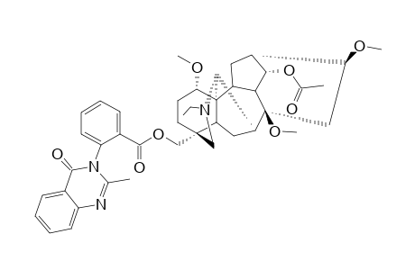 14-O-ACETYL-8-O-METHYL-18-O-2-(2-METHYL-4-OXO-4-H-QUINAZOLINE-3-YL)-BENZOYLCAMMACONINE