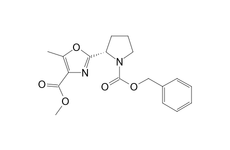 (S)-Methyl 2-[1-(benzyloxycarbonyl)tetrahydropyrrol-2-yl]-5-methyloxazole-4-carboxylate