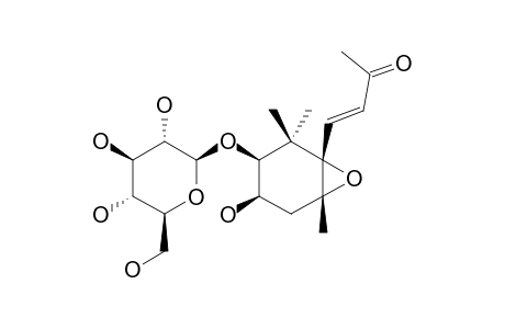 3-BETA-HYDROXY-5-ALPHA,6-ALPHA-EPOXY-BETA-IONONE-2-ALPHA-O-BETA-D-GLUCOPYRANOSIDE