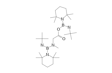 [(TERT.-BUTYLAMINO)-(2,2,6,6-TETRAMETHYLPIPERIDINO)-BORYL]-N-[(TERT.-BUTYLAMINO)-(2,2,6,6-TETRAMETHYLPIPERIDINO)-BORYL]-N-METHYLGLYCINESTER