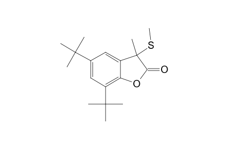 5,7-DI-TERT.-BUTYL-3-METHYL-3-METHYLTHIO-BENZO-[B]-FURAN-2-ONE