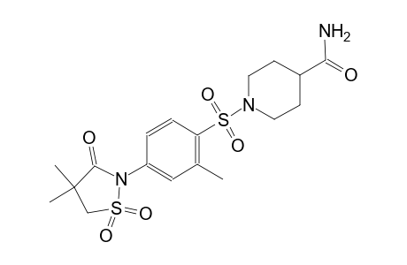 4-piperidinecarboxamide, 1-[[4-(4,4-dimethyl-1,1-dioxido-3-oxo-2-isothiazolidinyl)-2-methylphenyl]sulfonyl]-