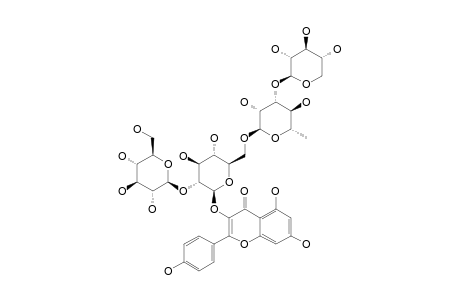 KAEMPFEROL-3-O-BETA-XYLOPYRANOSYL-(1->3)-ALPHA-RHAMNOPYRANOSYL-(1->6)-[BETA-GLUCOPYRANOSYL-(1->2)]-BETA-GLUCOPYRANOSIDE