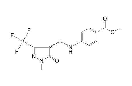 p-{{[1-METHYL-5-OXO-3-(TRIFLUOROMETHYL)-2-PYRAZOLIN-4-YLIDENE]METHYL}AMINO}BENZOIC ACID, METHYL ESTER