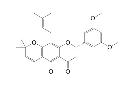 3',5'-DIMETHOXY-8-GAMMA,GAMMA-DIMETHYLALLYL-6'',6''-DIMETHYL-PYRANO-(3''.2'':6.7)-FLAVANONE