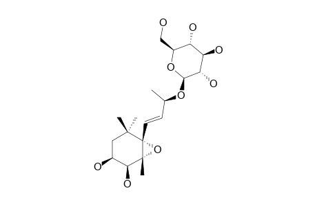 STAPHYLIONOSIDE-C;(3S,4S,5R,6S,9S,7E)-MEGASTIGMAN-7-ENE-5,6-EPOXY-3,4,9-TRIOL-9-O-BETA-D-GLUCOPYRANOSIDE