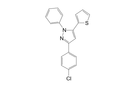 3-(4-CHLOROPHENYL)-1-PHENYL-5-(2-THIENYL)-PYRAZOLE