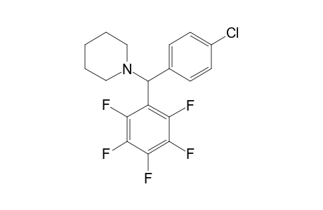 1-[(4-CHLOROPHENYL)-PENTAFLUOROPHENYLMETHYL]-PIPERIDINE