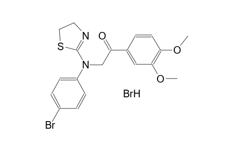 2-[4-bromo(4,5-dihydro-1,3-thiazol-2-yl)anilino]-1-(3,4-dimethoxyphenyl)ethanone hydrobromide