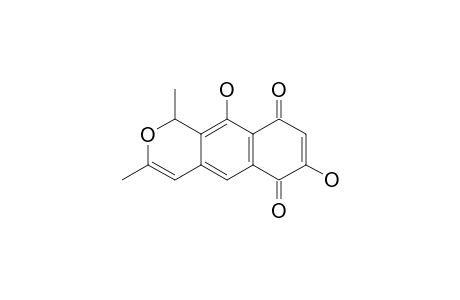 VENTILOQUINONE-L;7,10-DIHYDROXY-1,3-DIMETHYL-1H-NAPHTHO-[2,3-C]-PYRAN-6,9-QUINONE