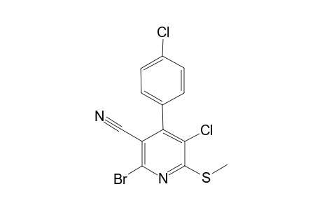 2-BROM-5-CHLOR-4-(PARA-CHLORPHENYL)-6-METHYLTHIO-NICOTINONITRIL